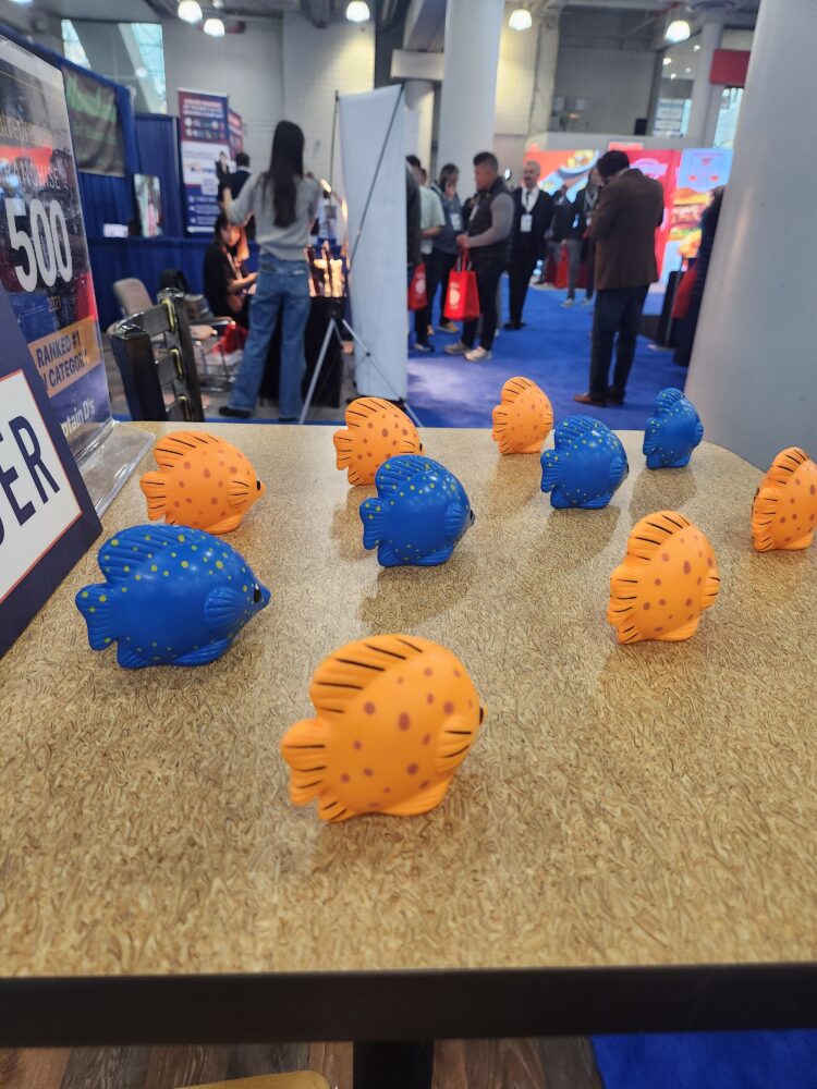 Squish Fish on a table.