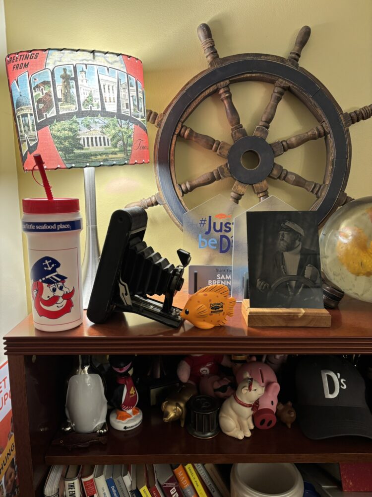 Squish Fish on a shelf.