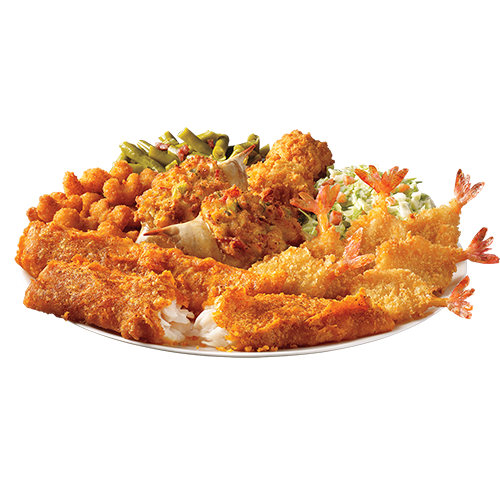 Ultimate Seafood Platter with Spicy Batter Dipped Fish